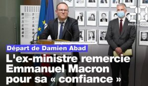 Affaire Damien Abad: L'ex-ministre remercie Macron pour sa «confiance» en quittant le gouvernement