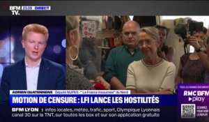 Adrien Quatennens sur l'absence de vote de confiance: "C'est une manière pour Emmanuel Macron de s'asseoir sur le vote du 19 juin"