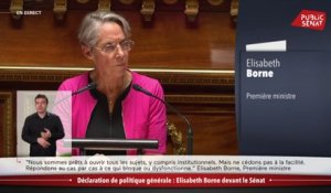 Devant le Sénat, Elisabeth Borne détaille sa "base de travail" sur le pouvoir d’achat