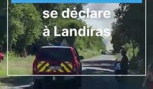 Un violent incendie ravage Landiras