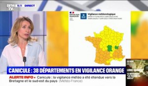 Canicule: 38 départements placés en vigilance orange par Météo-France