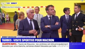 Emmanuel Macron est arrivé à Tarbes pour une visite autour du sport, deux ans avant les Jeux olympiques de Paris