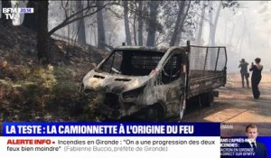INFO BFMTV - Les images de la camionnette à l'origine de l'incendie de La Teste-de-Buch
