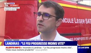 Incendie de Landiras: "À ce stade, nous n'envisageons pas de nouvelles évacuations", annonce le sous-préfet de Langon