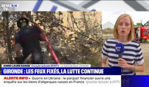 Incendies en Gironde: si les feux "sont fixés" ils ne sont toujours pas "éteints", la lutte continue