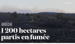 L'incendie en Ardèche est fixé, 1 200 hectares détruits