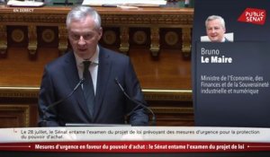 Pouvoir d’achat : Bruno Le Maire annonce 350 millions supplémentaires pour amender le texte au Sénat