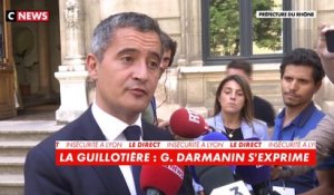 Lyon : le ministre de l'Intérieur, Gérald Darmanin s'exprime après sa visite à la Guillotière