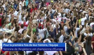 Finale - Les fans Anglais exultent sur Trafalgar Square
