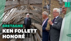 Ken Follett visite la cathédrale bretonne qu’il a aidé à restaurer