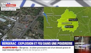 Explosion d'une poudrerie à Bergerac: "J'ai entendu un boom", relate un commerçant près de l'usine