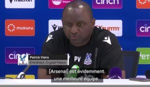 Crystal Palace - Vieira : "Arsenal est une meilleure équipe cette saison"