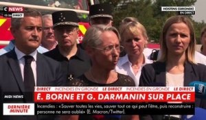 Incendie en Gironde - Regardez la déclaration de la Première ministre Elisabeth Borne qui était ce matin à Hostens aux côtés des pompiers - VIDEO