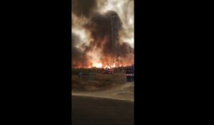 Incendies: les images du brasier en Gironde filmé par les pompiers
