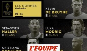 De Cristiano Ronaldo à De Bruyne, les nommés de 21 à 25 (5/6) - Foot - Ballon d'Or