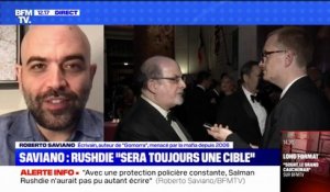 Salman Rushdie "est un homme très intelligent, très gai, il aime la vie", raconte son ami Roberto Saviano