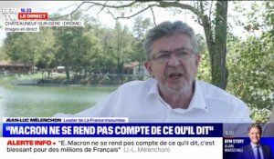 Jean-Luc Mélenchon: "Quand je parle de l'eau, je pointe du doigt une catastrophe"