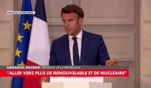 Emmanuel Macron : «En France, nous sommes à 92% ou 93% de stockage par rapport à nos capacités. Nous sommes en avance sur les objectifs que nous nous étions donnés»