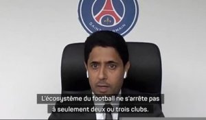 PSG - Al-Khelaïfi contre la Super Ligue : "Il faut respecter l'écosystème du football"