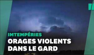 Des orages violents se sont abattus sur le Gard