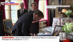Emmanuel Macron à l'Ambassade britannique: "Votre reine était une figure qui a accompagné 70 ans de vie britannique et européenne"