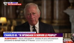 Charles III: "Je m'engage solennellement à travers le temps que Dieu me confèrera à servir les principes constitutionnels qui sont au cœur de notre Nation"