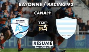 Le résumé de Bayonne / Racing 92 - TOP 14 - 2ème journée