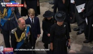 Funérailles d'Élizabeth II: les images du prince George et la princesse Charlotte remontant la nef derrière le cercueil de la reine