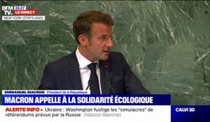 Emmanuel Macron: "Je souhaite que nous engagions enfin la réforme du Conseil de sécurité afin qu'il soit plus représentatif et accueille de nouveaux membres"