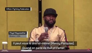 International - Floyd Mayweather et Manny Pacquiao rejouent le "Combat du Siècle" lors d'une joute verbale en conférence de presse