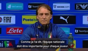 Italie - Mancini : "L'équipe nationale doit être importante pour chaque joueur"