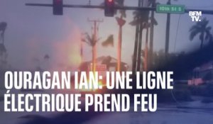 Floride: une ligne à haute tension chute et prend feu au passage de l'ouragan Ian