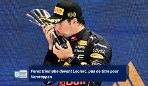 Perez triomphe devant Leclerc, pas de titre pour Verstappen