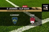 TOP 14 - Essai de Adrien PELISSIE (ASM) - ASM Clermont - LOU Rugby - Saison 2022/2023