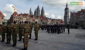 Cérémonie d'investiture de la Marine belge sur la Grand-Place de Tournai