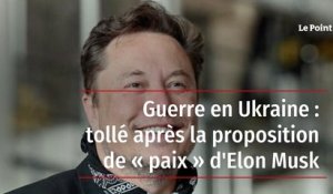 Guerre en Ukraine : tollé après la proposition de « paix » d'Elon Musk