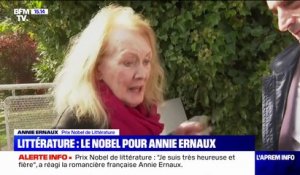 "Je suis très heureuse et fière": Annie Ernaux réagit après avoir remporté le prix Nobel de littérature