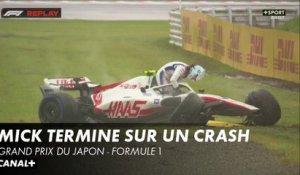 Le gros crash de Mick Schumacher en essais libres - Grand Prix du Japon - F1