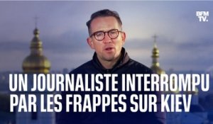 Ukraine: un journaliste de la BBC interrompu en direct par les frappes sur Kiev