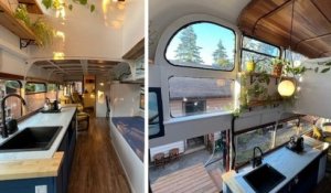 États-Unis : un homme homme transforme un bus à deux étages en une magnifique maison