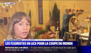 Des fleuristes français s'affrontent lors d'un grand concours floral au château de Chenonceau pour participer à la Coupe du Monde