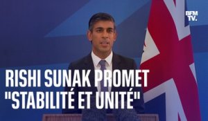 Rishi Sunak, prochain Premier ministre britannique: "Nous avons besoin de stabilité et d'unité"