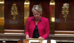 Élisabeth Borne: "Est-ce un gouvernement où siègeraient côte à côte Marine Le Pen et Mathilde Panot que vous proposez aux Français?"