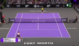 WTA Finals Fort Worth - Sabalenka dans la douleur