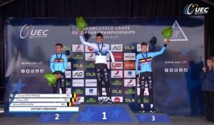 Championnats d'Europe 2022 - Cyclo-cross - Namur - Le triplé de la Belgique en U23 avec Emiel Verstrynge en Or devant Thibau Nys et Witse Meeussen