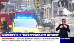 Deux immeubles se sont effondrés sans faire à ce stade de victime, rue Pierre-Mauroy dans le centre de Lille (Nord)