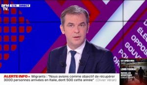Marine Le Pen qui soutient la décision de Giorgia Meloni sur l'Ocean Viking: "C'est de la propagande populiste", estime Olivier Véran