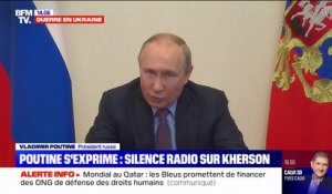 Vladimir Poutine prend la parole pour la première fois depuis la prise de Kherson mais sans en parler