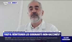 Bruno Mégarbane, chef du service réanimation à l'hôpital Lariboisière: "La position de ne pas réintégrer les soignants est sage"