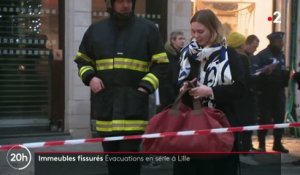 Des habitants et boutiques d'une rue commerçante du centre de Lille temporairement évacués hier, lors d'une troisième opération d'évacuation d’immeuble - VIDEO